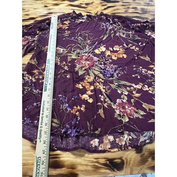 Oddy Womens Tunic Size 3XL Floral Lace Ruffles Peasant Cottagecore Modern Career - Picture 3 of 10